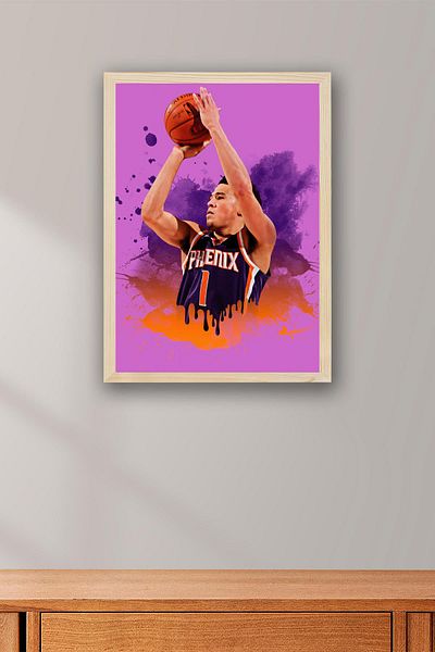 Saturn Pictură înrămată Devin Booker - Pictură poster NBA de baschet