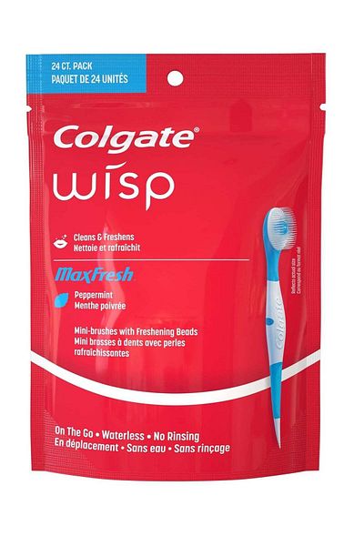 Colgate Disposable Mini Toothbrush Peppermint 24 Count