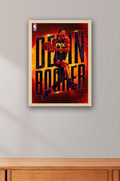 Saturn Pictură înrămată Devin Booker - Pictură poster NBA de baschet