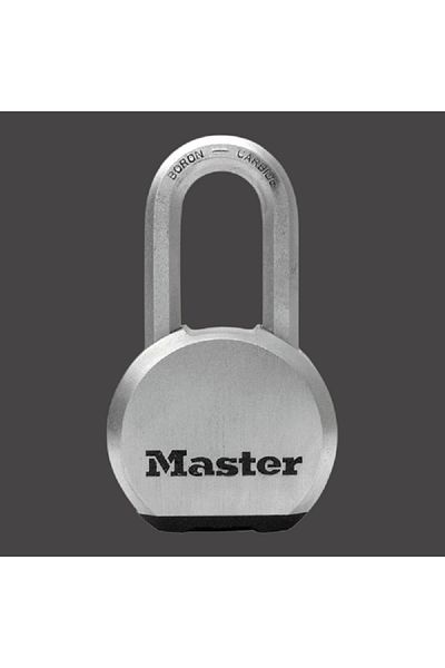 Master Lock Excell Solid Steel Body Padlock Silver and Black 64mm