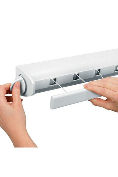 Prima Nova Geras Retractable Sturdy High-Quality Space-Saving Clothesline White