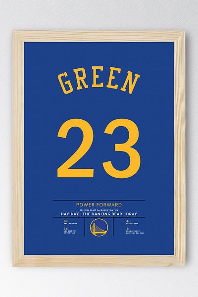 Saturn Draymond Green Jersey Framed Painting - Nba Golden State Warriors Jersey