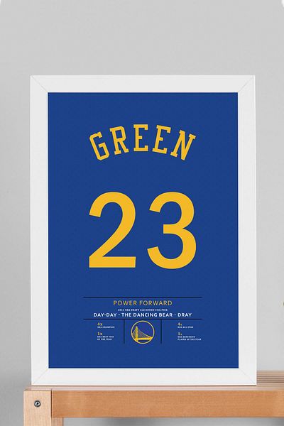 Saturn Draymond Green Jersey Framed Painting - Nba Golden State Warriors Jersey