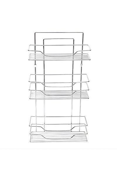 Prima Nova 3 Tier Fest Flat Space Saving and Anti Corrosive Shower Caddy Silver