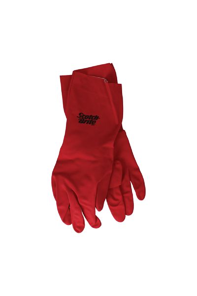 Scotch Brite Lemon Scented Maximum Strength Extra Strong and Heavy-Duty Gloves Red Medium