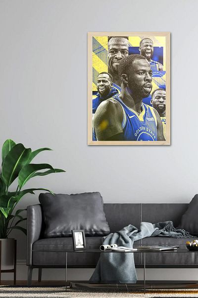Saturn Draymond Green Framed Painting - Basketball Nba Poster Painting