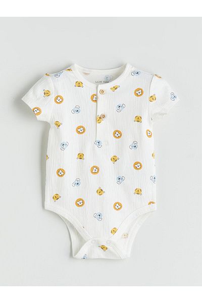 LC Waikiki Printed Baby Boy Snap Bodysuit