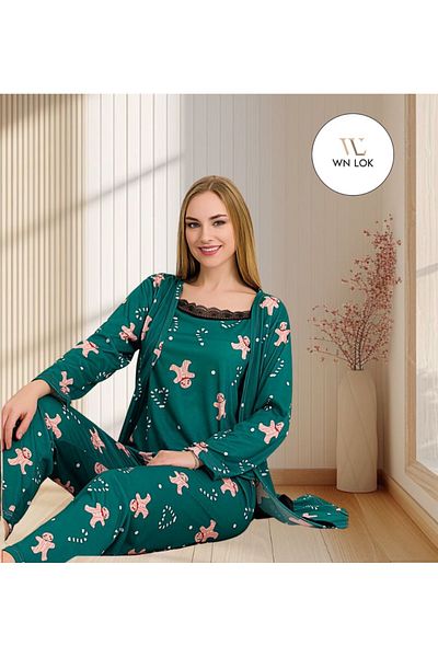 WNLOK Pajama set (Turkish, 3 pieces, high quality)