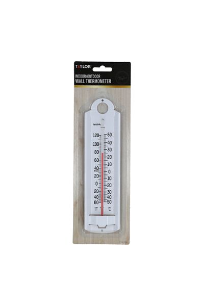 Taylor Indoor-Outdoor Wall Thermometer White 8.86 x 2.25inch