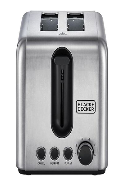 Black&Decker 1050W Stainless Steel 2-Slice Toaster