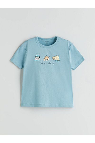LC Waikiki Printed Baby Boy T-Shirt and Shorts 3-Piece Set