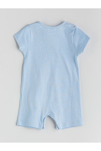 LC Waikiki Crew Neck Printed Baby Boy Combed Cotton Jumpsuit