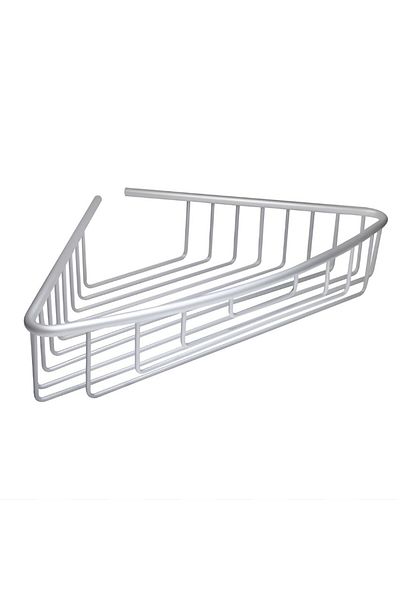 Prima Nova Paloma Rust Proof Aluminium Height Adjustable Corner Shower Basket