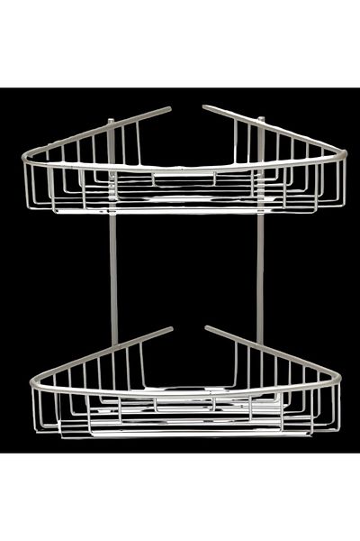 Prima Nova 2 Tier Paloma Aluminium Space Saving Anti Corrosive Corner Shower Caddy