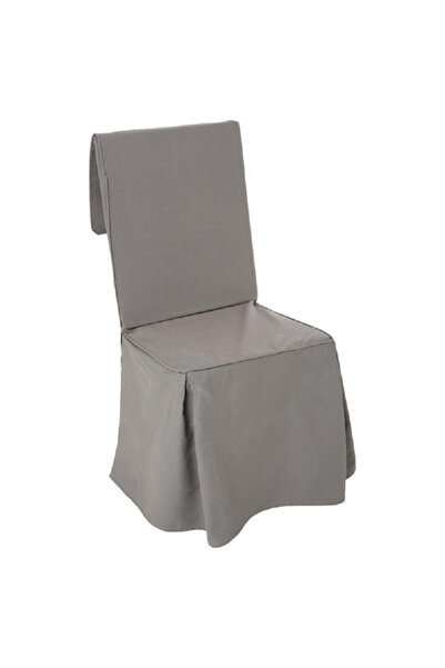 Atmosphera Cotton Chair Cover with Seat Grey 45 x 41cm