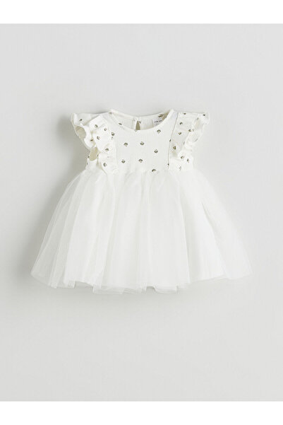 LC Waikiki Basic Lace Tulle Baby Girl Dress with Nevavm Difference