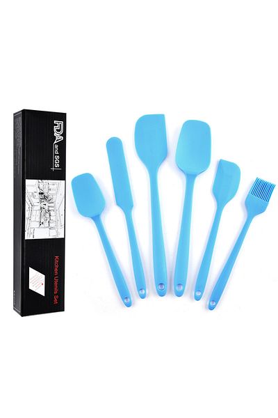 Bogadini Custom Logo 6 PCS Non-Stick Spatula Set Heatproof Silicone Kitchen Utensils