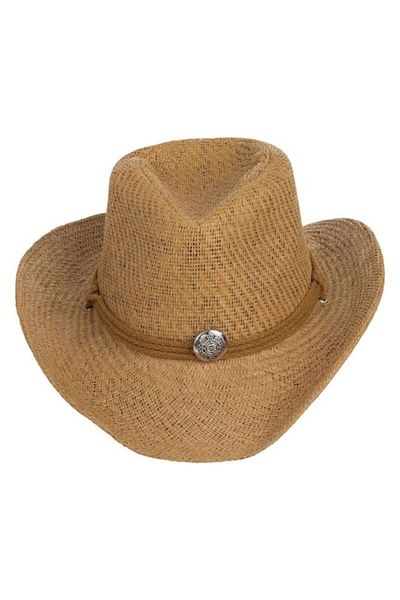 BREZIUM Men's summer hat with adjustable cord, Brown, BREZIUM
