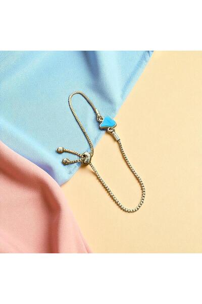 C&On Design 💙   Blue Heart Sparkle Bracelet – Symbol of Love and Elegance 💙