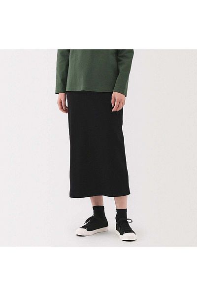 Muji Stretch Ribbed Slim Skirt