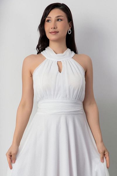 Zoe Zoe Collar Glitter Tulle Dress