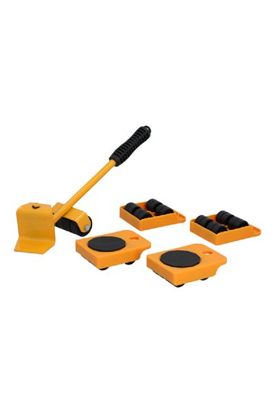 HONEYBEE 5-Piece Furniture Moving Tool Set Yellow and Black