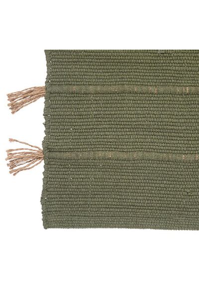 Atmosphera Cotton Carpet with Jute Pompon Assorted Color 60 x 90cm