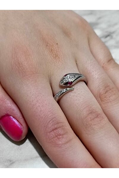 Shiklik MODA قم بتكملة أناقتك مع خاتم حجر الكريستال الرائع على شكل ثعبان b1146m