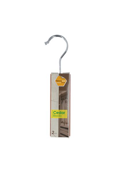 HONEYBEE 2-Piece Cedar Blocks with Hook Brown and Silver