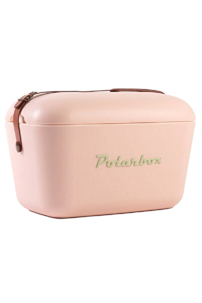 Polarbox صندوق تبريد خفيف الوزن ومتين مع حزام جلدي قابل للتعديل باللونين الوردي والأخضر الزيتوني سعة 20 لترًا