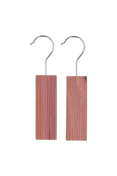HONEYBEE 2-Piece Cedar Blocks with Hook Brown and Silver