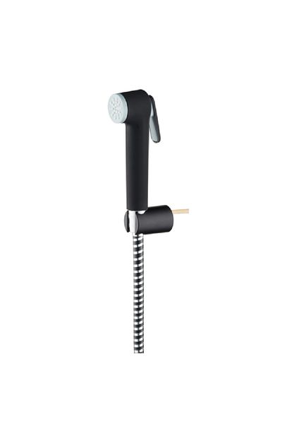 Voli Easy to Use Wall Mount Elegant Polished Shattaf Set Black 22 x 19cm