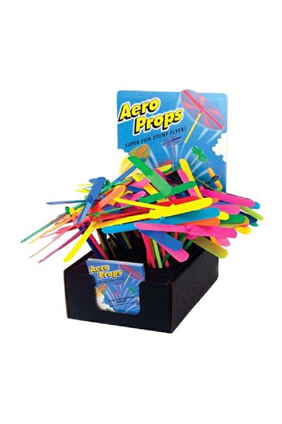 Aero Motion Aero Props Hand Powered Flying Propeller Toy Assorted Color