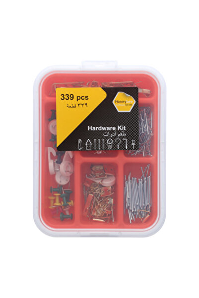 HONEYBEE مجموعة أدوات متينة مقاومة للصدأ مكونة من 339 قطعة في صندوق تخزين متع...