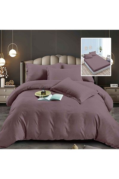NufJoy Double bed linen DAMASK 6 pieces, Fitted sheet for mattress 160x200 cm or 180x200 cm