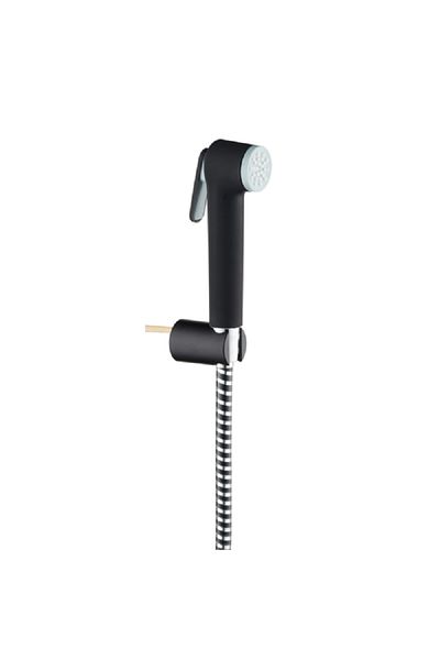 Voli Easy to Use Wall Mount Elegant Polished Shattaf Set Black 22 x 19cm