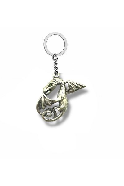 Herşey Nota Unisex Keychain with Dragon Figure – Symbol of Power and Legendary Protection Description: