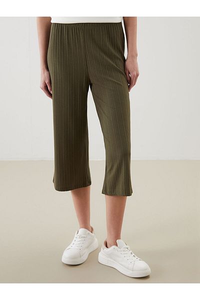 LC Waikiki Brown Women's Capri with Elastic Waist