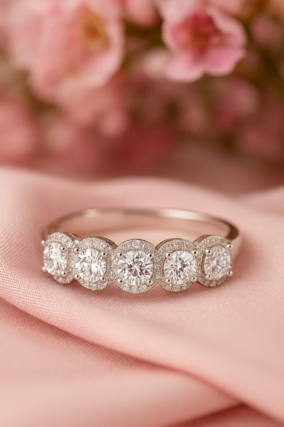 Laboratuvar Pırlantası Lp Işıklı kutuda , prenses beştaş yüzük,evlilik teklif...