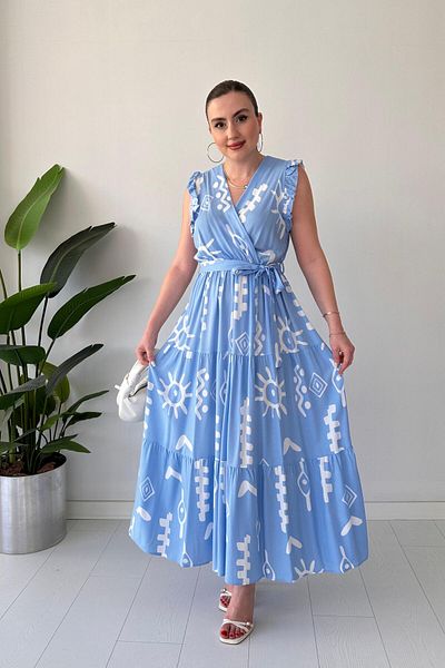 MaziButik Φόρεμα Sunshine Viscose Baby Blue