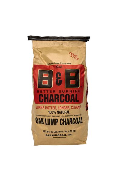 B&B Charcoal Top Notch Natural Hardwood Charcoal Oak Lump Charcoal 9kg