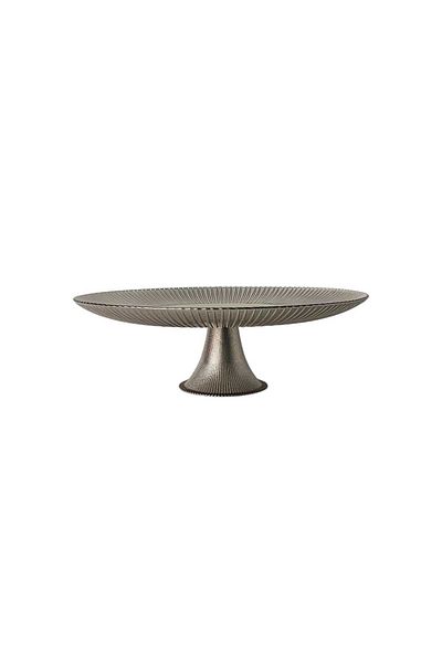 Generic Luxury glass serving dish, 100% Turkish made, gold color, diameter: 28 cm - to decorate your tables with the finest elegance