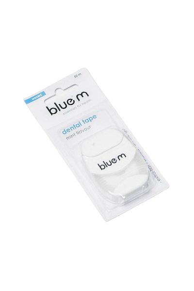 Bluem Dental tape, blue®m, mentholated, 50 meters