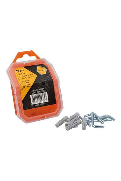 HONEYBEE 10-Piece High Holding Power Corrosion-Resistant L and Fish Type Anchor Hooks Silver and Grey
