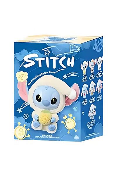 victiny Plush toy Stitch keychain, Labubu type, mystery box, multicolor, 16 cm
