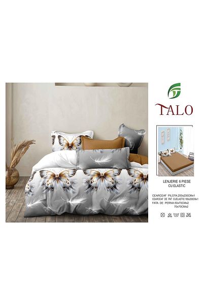 Talo 6-Piece Bed Linen with Fitted Sheet