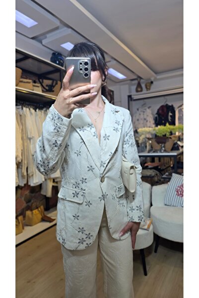 MODA İşlemeli pamuk ceket