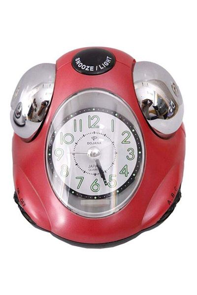 dojana Analog Alarm Clock Red/White