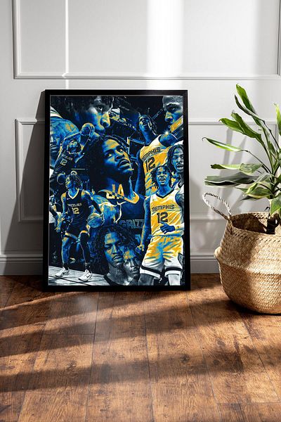Saturn Pictură înrămată Ja Morant - Poster de baschet NBA