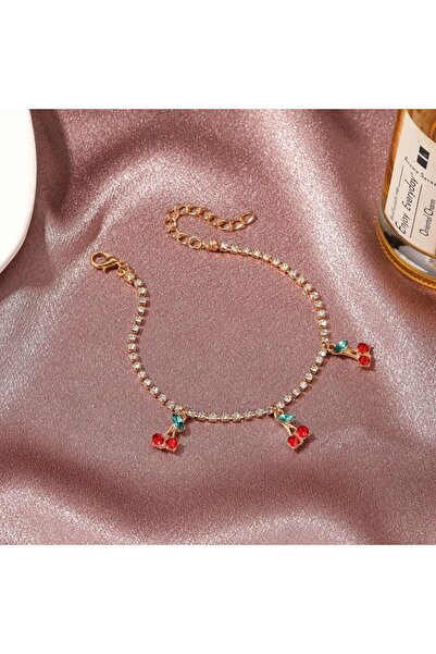 Shiklik MODA Stone Cherry Anklet to Complete Your Elegance